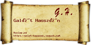 Galát Hasszán névjegykártya